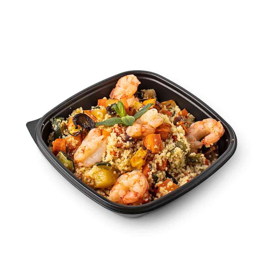 Cous Cous di verdure e gamberi
